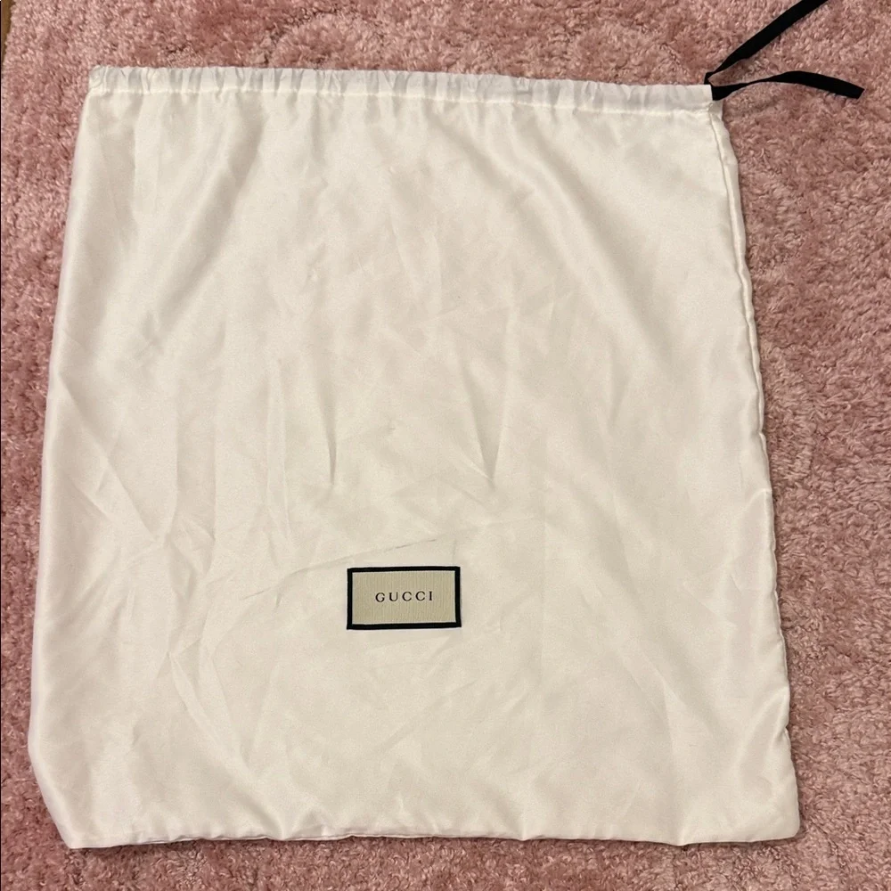 Gucci Cream Dust Bag with Black Logo